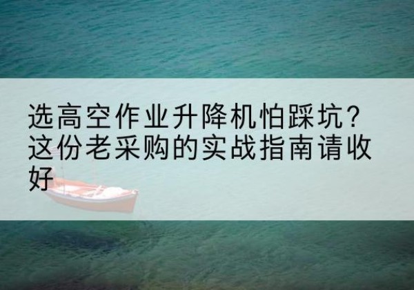 扶绥高空作业升降机厂家推荐-选高空作业升降机怕踩坑？这份老采购的实战指南请收好
